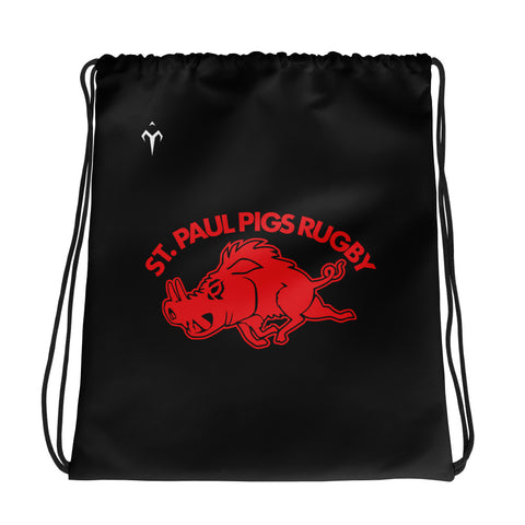 Saint Paul Pigs Rugby Drawstring bag
