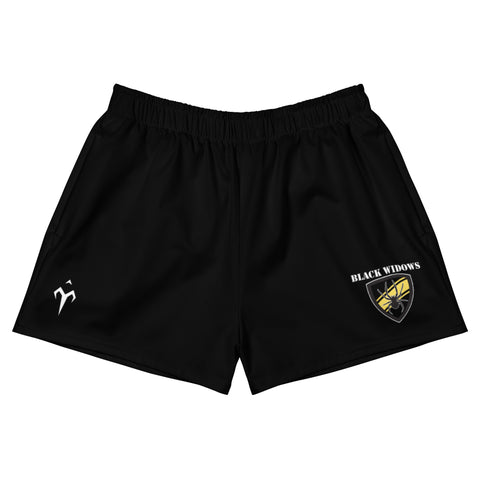 Black Widows Women's Rugby Women’s Recycled Athletic Shorts