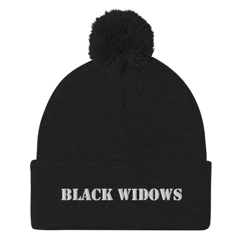 Black Widows Women's Rugby Pom-Pom Beanie