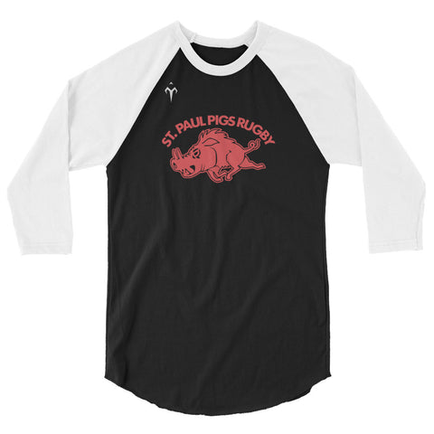 Saint Paul Pigs Rugby 3/4 sleeve raglan shirt
