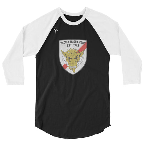 Peoria Rugby Club 3/4 sleeve raglan shirt