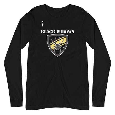 Black Widows Women's Rugby Unisex Long Sleeve Tee