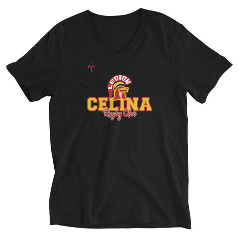 Celina Rugby Unisex Short Sleeve V-Neck T-Shirt