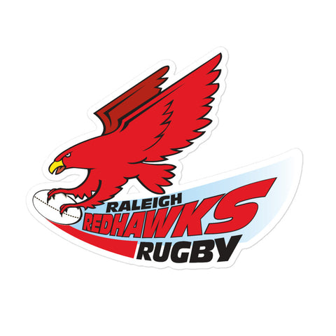 Raleigh Redhawks Rugby Bubble-free stickers