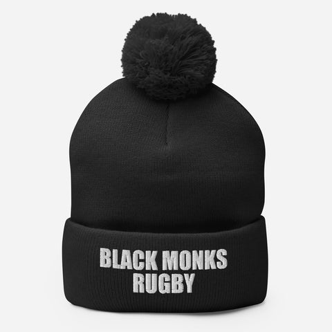 Black Monks Rugby Pom-Pom Beanie