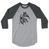 Gaston County Gargoyles Rugby  245 Unisex Fine Jersey Raglan Tee w/ Tear Away Label