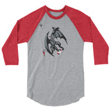 Gaston County Gargoyles Rugby  245 Unisex Fine Jersey Raglan Tee w/ Tear Away Label
