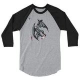 Gaston County Gargoyles Rugby  245 Unisex Fine Jersey Raglan Tee w/ Tear Away Label