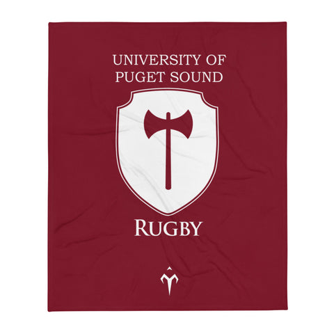 University of Puget Sound Rugby Throw Blanket