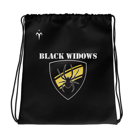 Black Widows Women's Rugby Drawstring bag