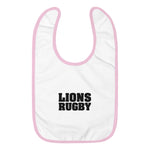 Denver Lions Rugby Embroidered Baby Bib