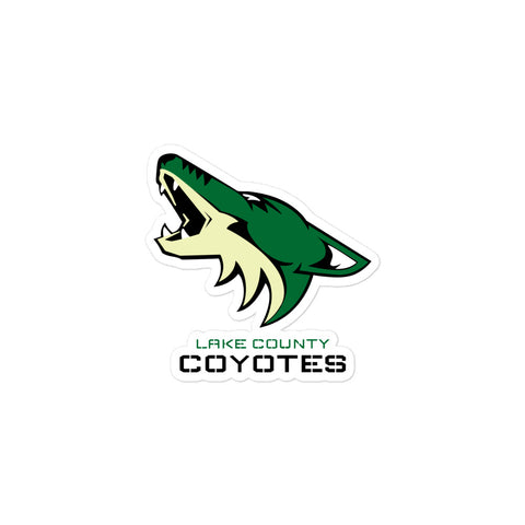 Lake County Coyotes Rugby Bubble-free stickers