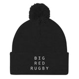 Big Red Rugby Pom-Pom Beanie