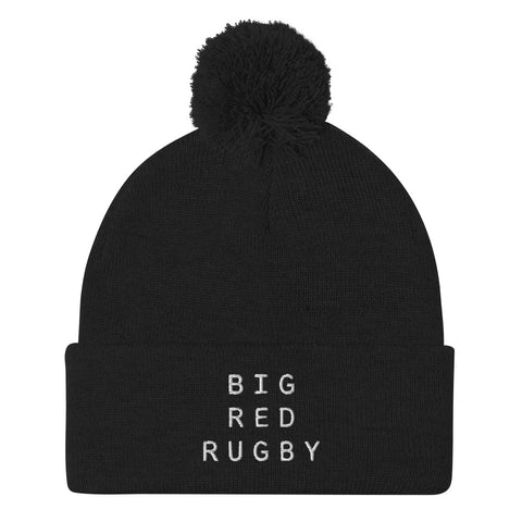 Big Red Rugby Pom-Pom Beanie