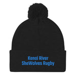 Kenai River SheWolves Rugby Team Pom-Pom Beanie