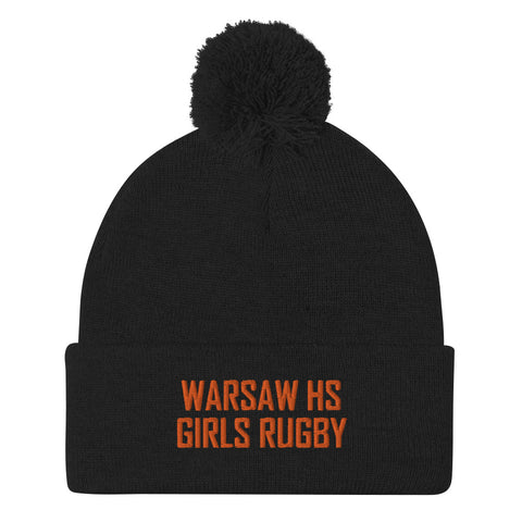 Warsaw HS Girls Rugby Pom-Pom Beanie