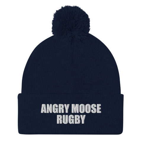 Angry Moose Rugby Pom-Pom Beanie