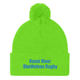 Kenai River SheWolves Rugby Team Pom-Pom Beanie