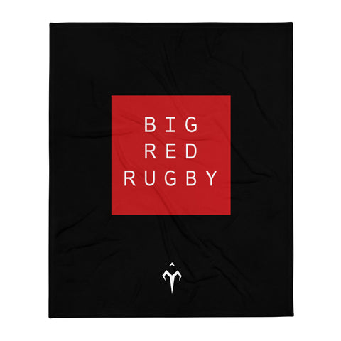 Big Red Rugby Throw Blanket