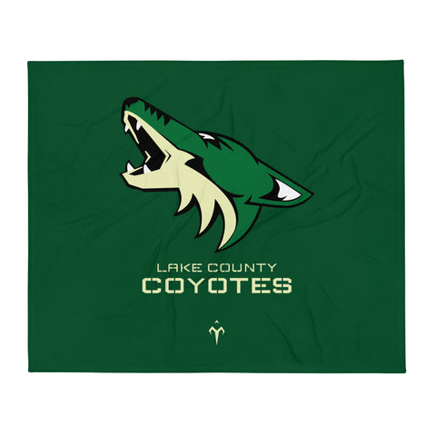 Lake County Coyotes Rugby Throw Blanket