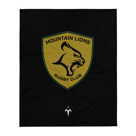 Mountain Lions Rugby Club Throw Blanket