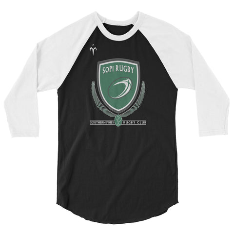 Southern Pines Rugby 3/4 sleeve raglan shirt