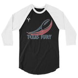 Texas Fury 3/4 sleeve raglan shirt