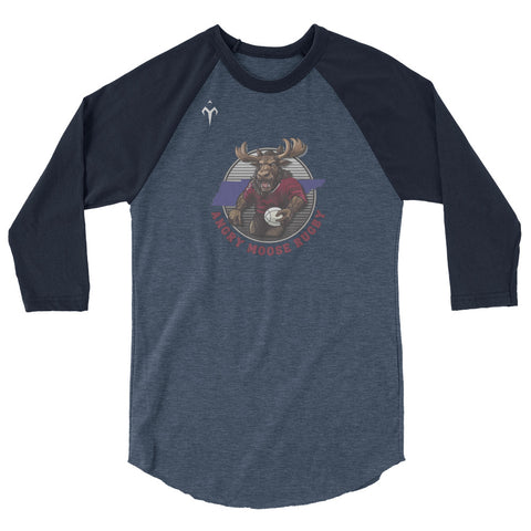 Angry Moose Rugby 3/4 sleeve raglan shirt