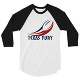Texas Fury 3/4 sleeve raglan shirt