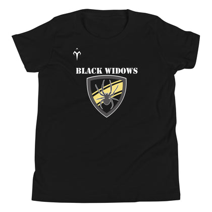 Black Widows Women's Rugby Youth Short Sleeve T-Shirt