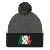 Irish Rugby Pom Pom Knit Cap