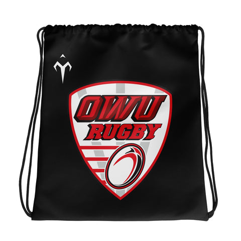 OWU Rugby Black Drawstring bag