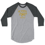 San Francisco State University Rugby 3/4 sleeve raglan shirt