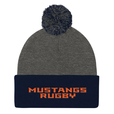 Mustangs Rugby Pom Pom Knit Cap