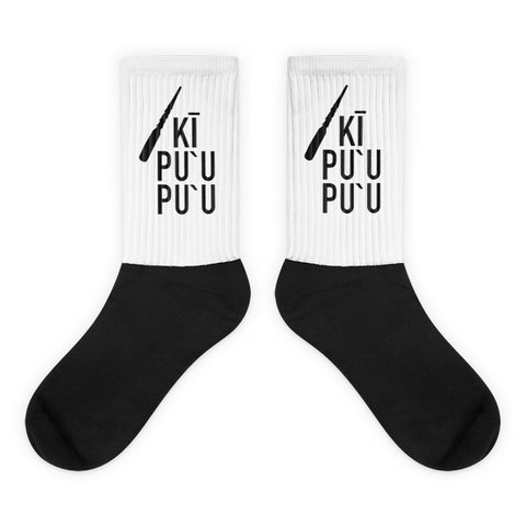 Kipu'upu'u Women's Rugby Black Foot Sublimated Socks
