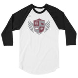 Jenks Trojans Rugby 3/4 sleeve raglan shirt