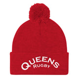 Queens Rugby Pom Pom Knit Cap