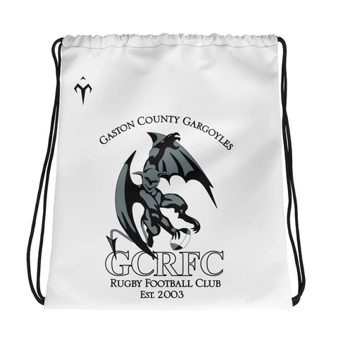 Gaston County Gargoyles Rugby All-Over Print Drawstring Bag