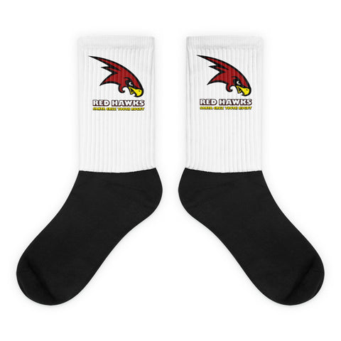 Santa Cruz Red Hawks Rugby Black foot socks