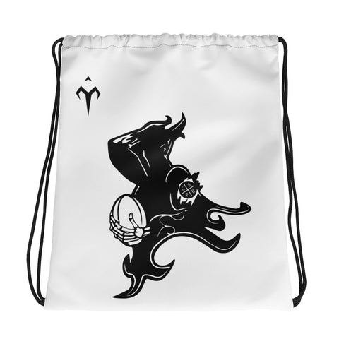 Black Monks Rugby Drawstring bag
