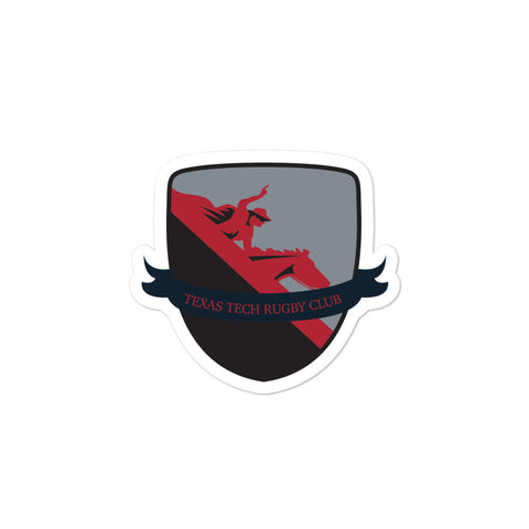 Red Raiders Rugby Bubble-free stickers