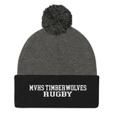MVHS Timberwolves Rugby Pom Pom Knit Cap
