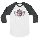 Jenks Trojans Rugby 3/4 sleeve raglan shirt