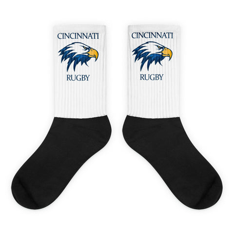 Cincinnati Rugby Black foot socks