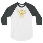 San Francisco State University Rugby 3/4 sleeve raglan shirt