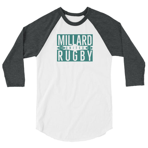 Millard United Rugby 3/4 sleeve raglan shirt