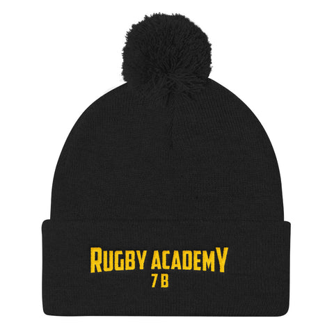 7B Rugby Academy Pom Pom Knit Cap