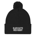 Black Katts WSU Rugby Pom-Pom Beanie