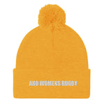 AHO Womens Rugby Pom-Pom Beanie