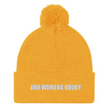 AHO Womens Rugby Pom-Pom Beanie